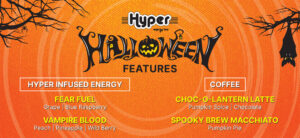Hyper Energy Bar Halloween Drink Features