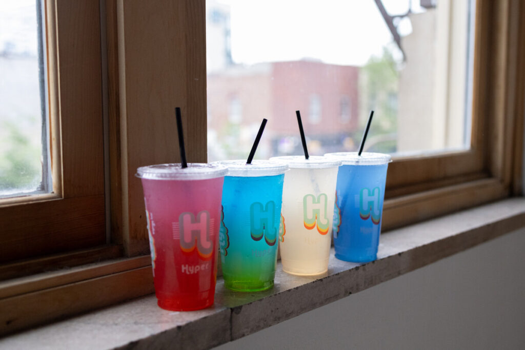 Hyper Energy Bar modern interior with infused energy drinks